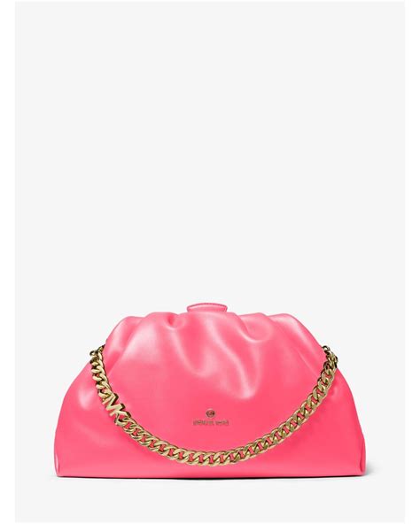 michael kors clutch bag pink|Michael Kors nola bag.